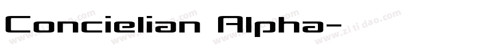 Concielian Alpha字体转换